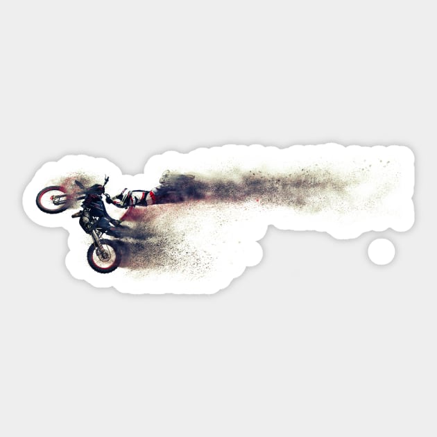Sandstorm Motocross Biker Sticker by TortillaChief
